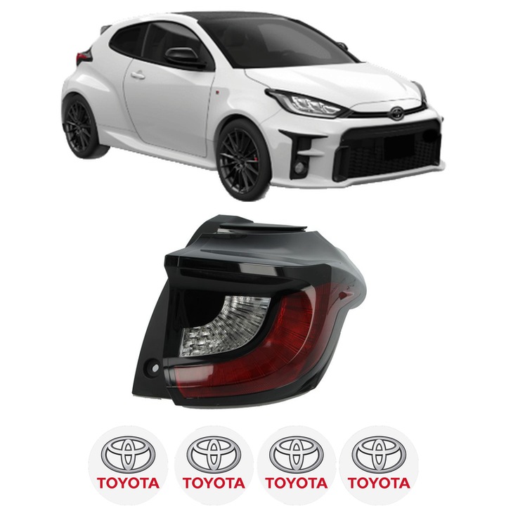 Lampa Stop Spate Dreapta TOYOTA YARIS (_P21_, _PA1_, _PH1_) din 2020-2024, Auto, DEPO, 4x Stickere auto cu TOYOTA