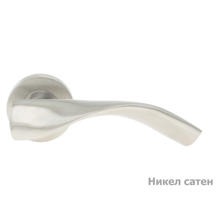 Комплект дръжки Gerdano модел S3162AS с розетки за санитарно помещение, никел покритие сатен, квадрат 8мм