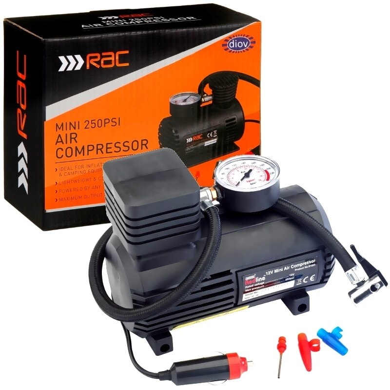Compresor Auto Mini Umflat Roti, alimentare la mufa auto 12V, 18 Bari