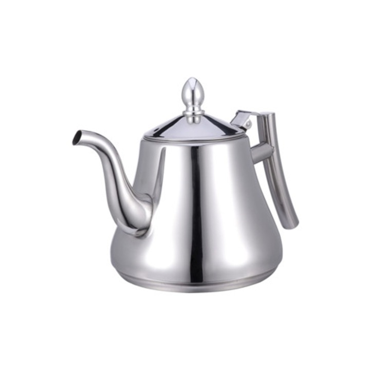 Чайник от неръждаема стомана 1л с филтър, комплект за дома и ресторанта