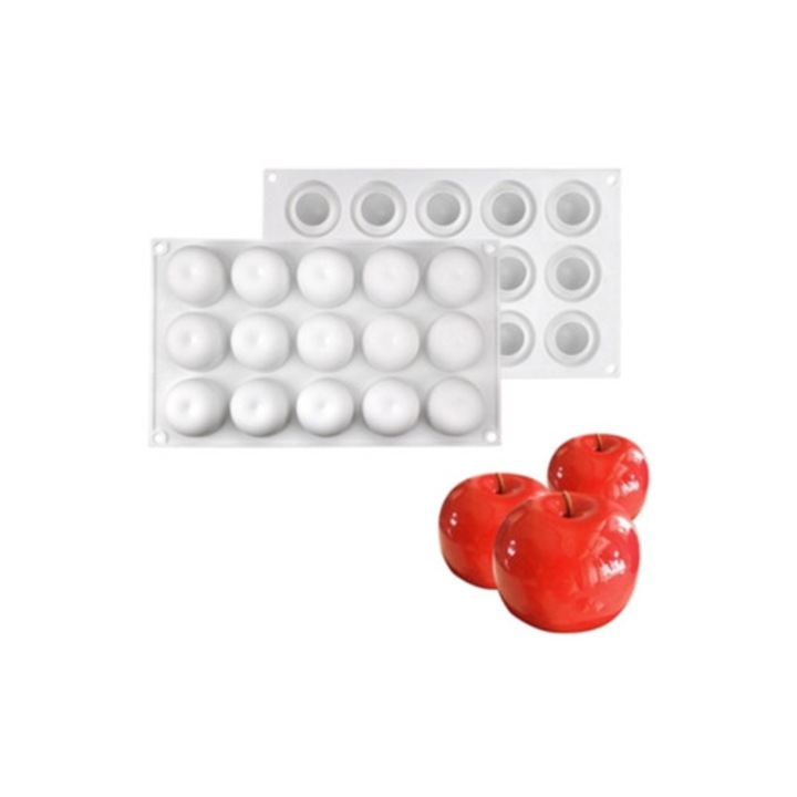 Forme prajituri, 15 cavitati, design mar, silicon, set
