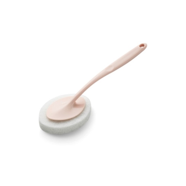 Hosszú nyelű tisztítókefe, rózsaszín, fürdőszobai, kád, padló, konyha és csempe tisztításához