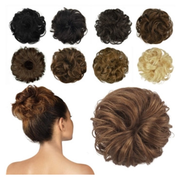 Extensie par uman 100%, coada de cal ondulata, set, culoare naturala