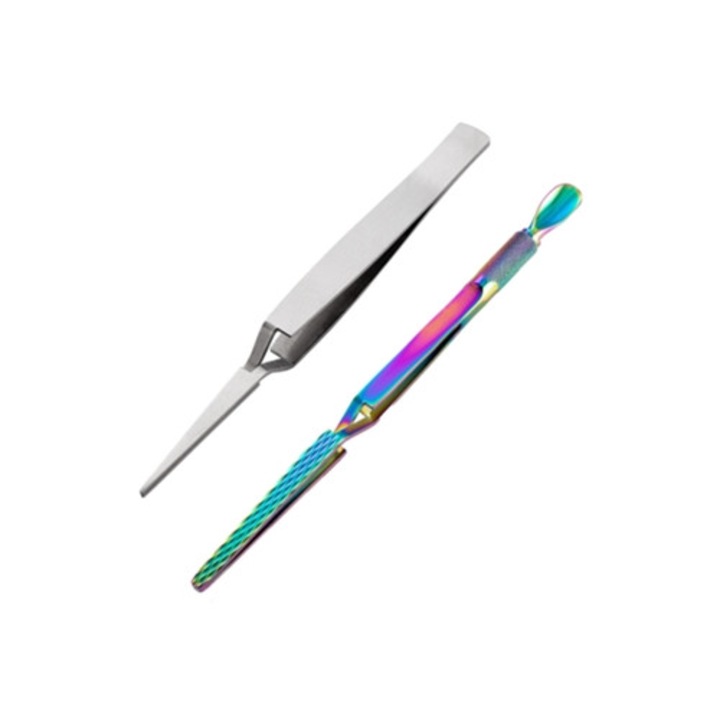 Set unghiere si clesti pentru cuticule, 2 bucati, pentru modelarea unghiilor