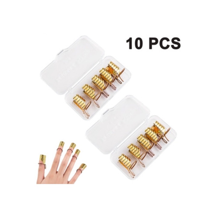 Set 10 matrite reutilizabile pentru extensii unghii, protectii unghii, tips-uri acrilice/gel UV