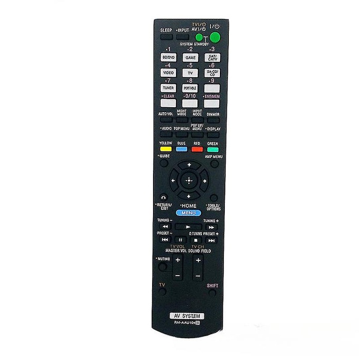 Telecomanda de inlocuire pentru amplificator AV Sony RM-AAU104, compatibila cu STR-DH520, STR-DN610, STR-DH710