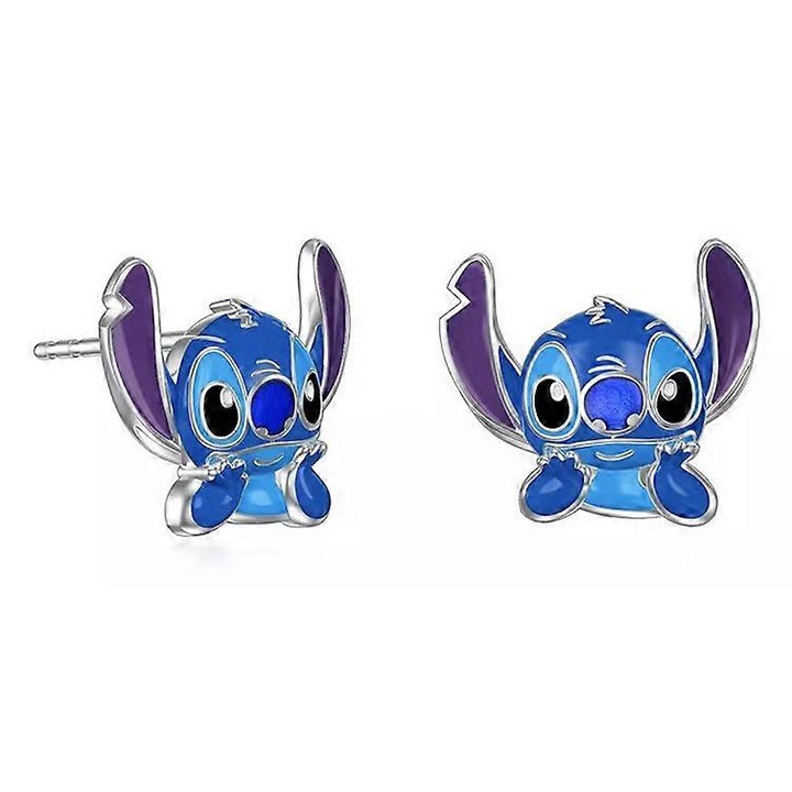 Fülbevaló Stitch, animáció, ötvözet, 1 pár szett