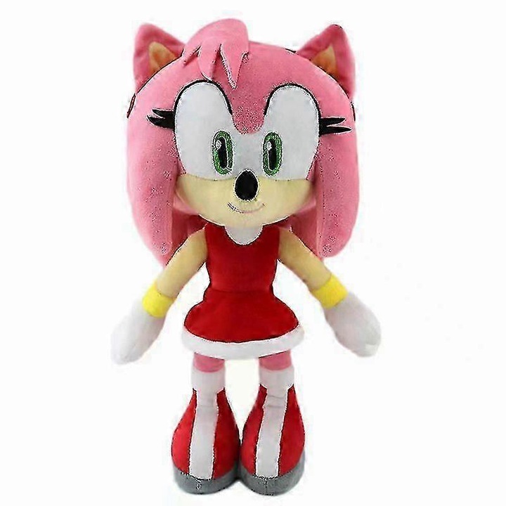 Jucarie de plus Sonic Amy 30cm, material plus de inalta calitate, umplutura din bumbac PP, colorat