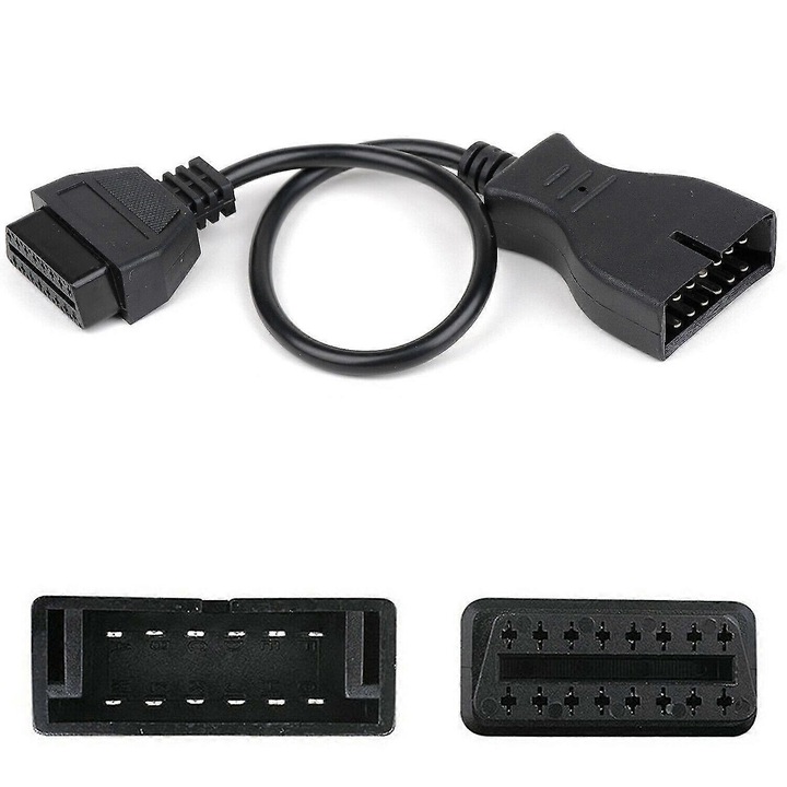 GM OBD1 – OBD2 adapter kábel, 12 tűs – 16 tűs, 40 cm