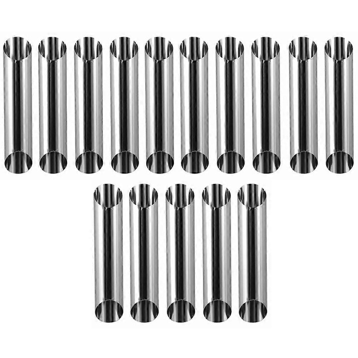 Set 15 forme cilindrice pentru patiserie, inox, 12.5x2.7cm, argintii