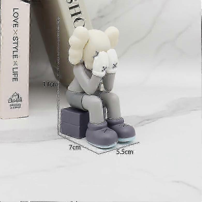 Figurina Kaws, PVC, gri, 20x10cm - eMAG.ro