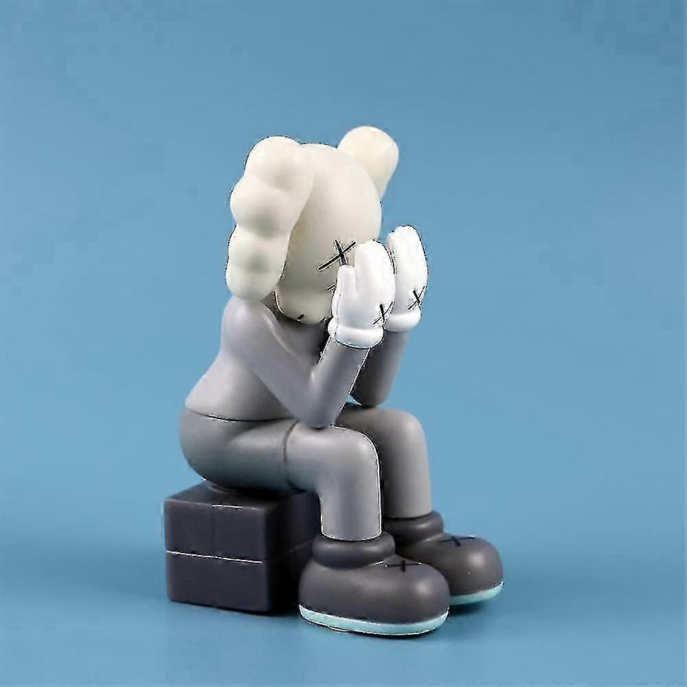 Figurina Kaws, PVC, gri, 20x10cm - eMAG.ro