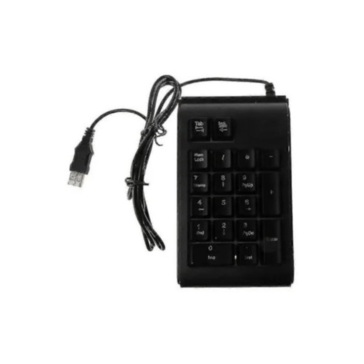 Tastatura USB cu iluminare RGB tricolor, rezistenta la apa, cu tastatura numerica mini, set multifunctional