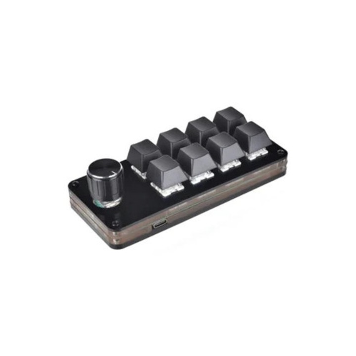 Tastatura mecanica USB cu 8 taste programabile, unica, set