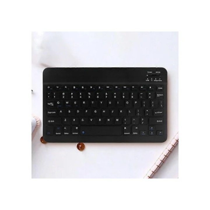 Tastatura portabila Bluetooth 7/8 inch, neagra, pentru tablete