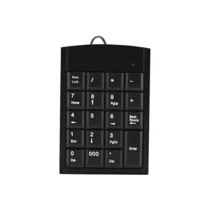 Tastatura numerica, mini USB, portabila, 30x15cm