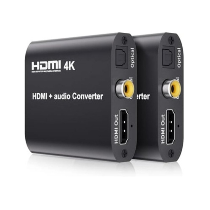 Extractor/splitter HDMI 1.4 4K 30Hz/1080p 60Hz, HDR, SPDIF 5.1, Coaxial, set 2