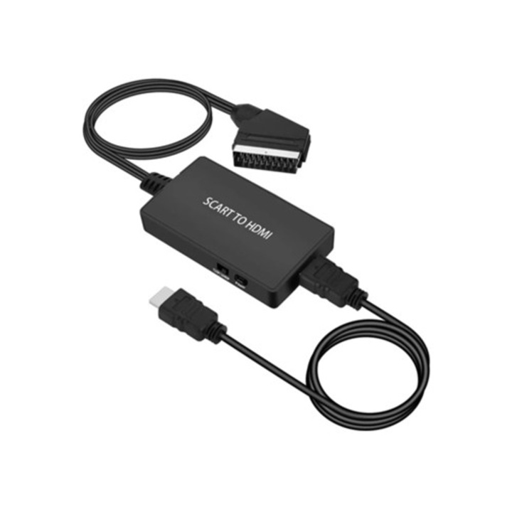 Adaptor Scart la HDMI 1080p, compatibil HDTV, proiector, multicolor