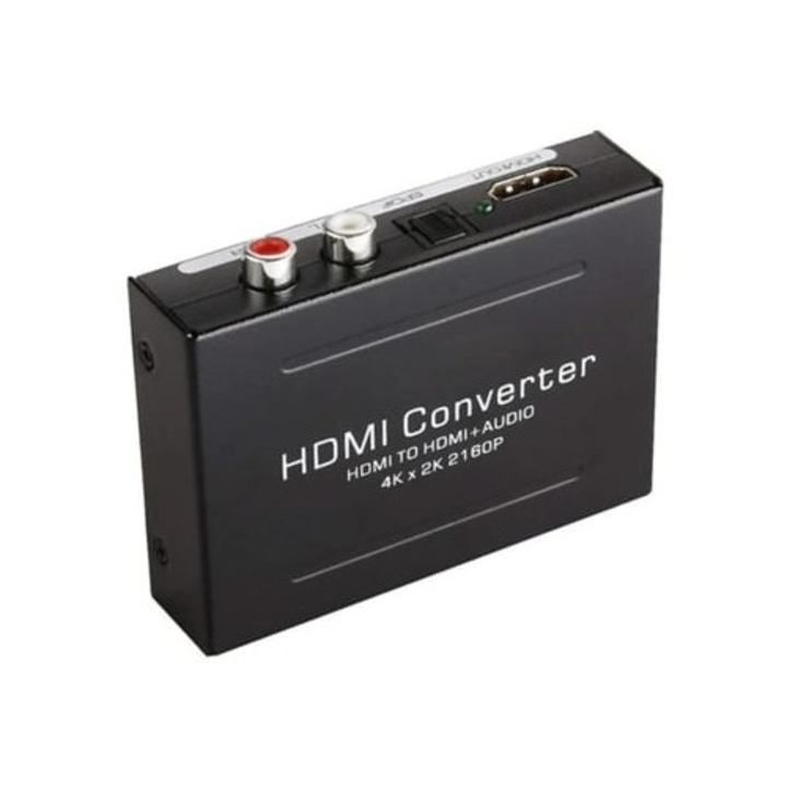 Аудио екстрактор HDMI 4K x 2K, конвертор HDMI, SPDIF, RCA, за PS3, PS4, Xbox, DVD, Sky
