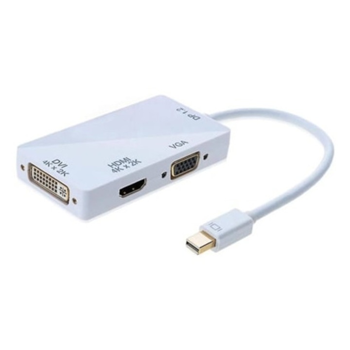 Cablu adaptor 3 in 1 Mini Displayport la HDMI/DVI/VGA, 1.2, pentru monitoare