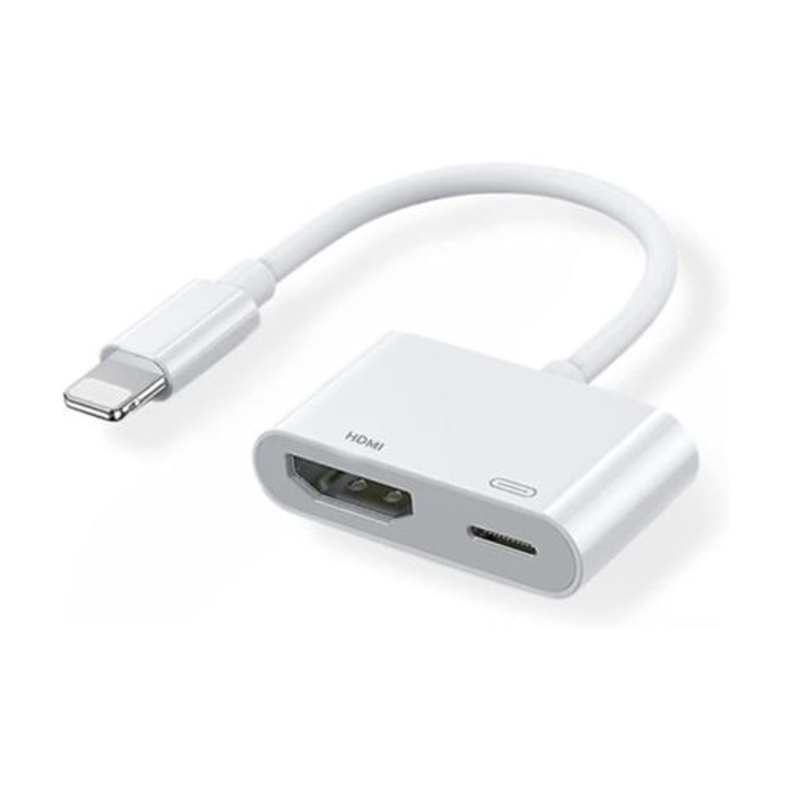 HDMI adapter iPhone-hoz TV AV Digital 1080p-vel kompatibilis, fehér
