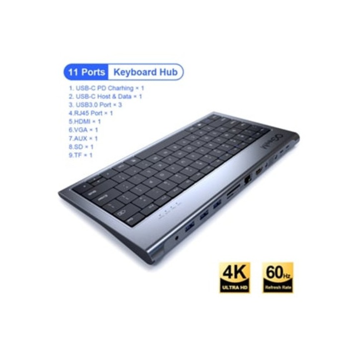 Dokkolóállomás, 4K 60Hz, szürke