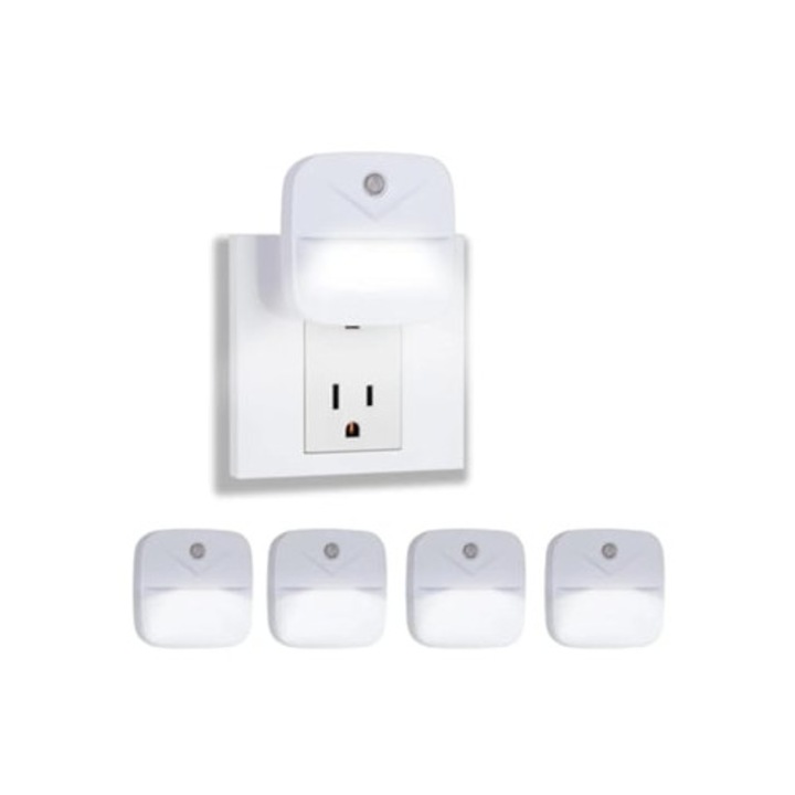 Veioza de perete cu senzor de lumina, set de veioze, pentru copii si adulti, alb