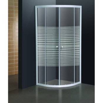 Paravan de dus semirotund Belform Grid, usa culisanta, profil alb, sticla securizata, 80x80 cm Paravan de dus semirotund Belform Grid, usa culisanta, profil alb, sticla securizata, 80x80 cm