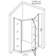 Paravan de dus pentagonal Belform Clear, profil cromat batant, 90x90 cm