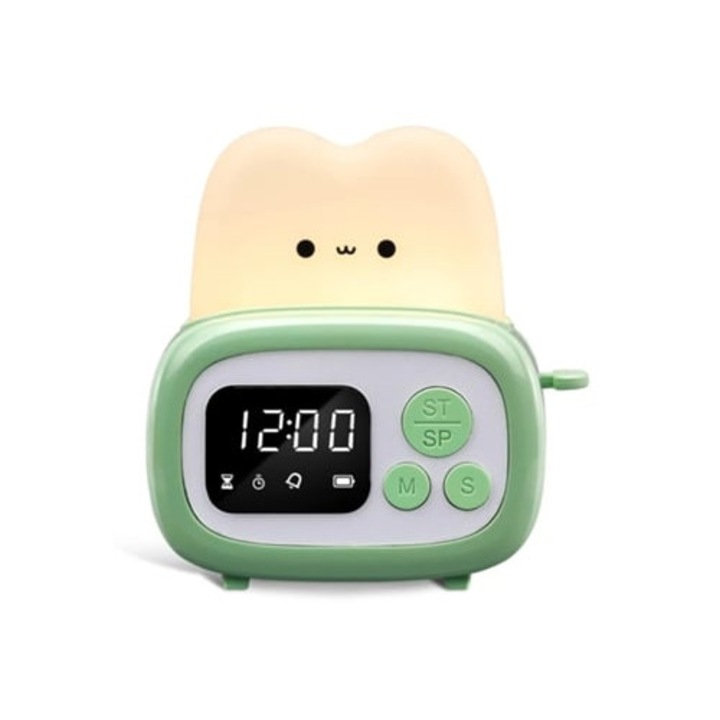 Lampa de veghe cu ceas mic, lumina de noapte, instrument de gestionare a timpului