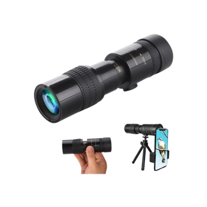 Luneta 4k, 300x40mm, viziune nocturna, rezistent la socuri si apa