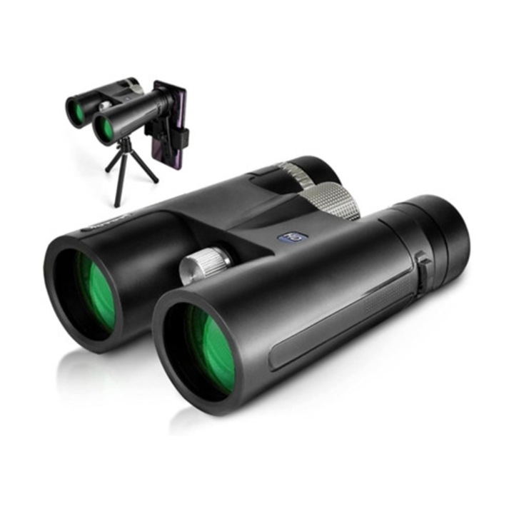 Binoclu 12x42, compact, impermeabil, negru, Bestvite