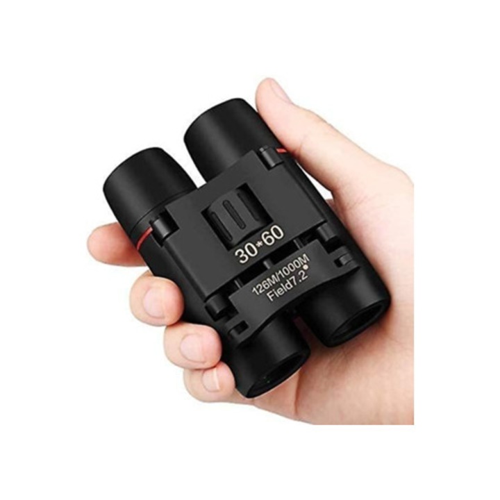 Binoclu pliabil 30x60, viziune nocturna, negru, pentru adulti si copii