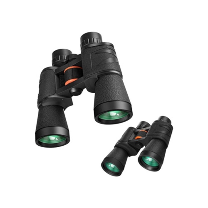 Binoclu 20x50 Bak4, prisma tip acoperis, viziune in conditii de lumina scazuta, negru