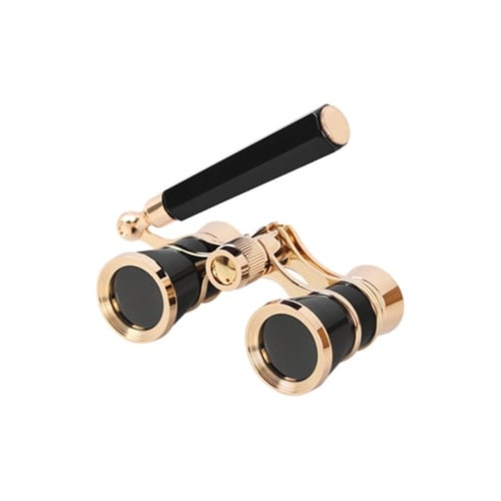 Binoclu de opera 3x25, prisme Bak 7, negru, cu curea