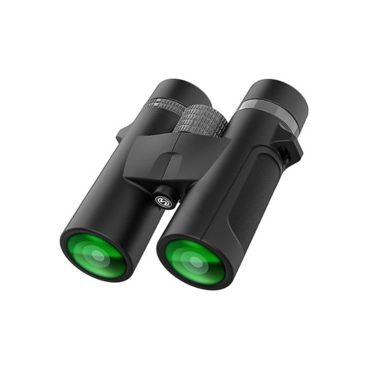 Binoclu compact 10x42, IP68, negru, pentru observarea pasarilor, calatorii, sporturi