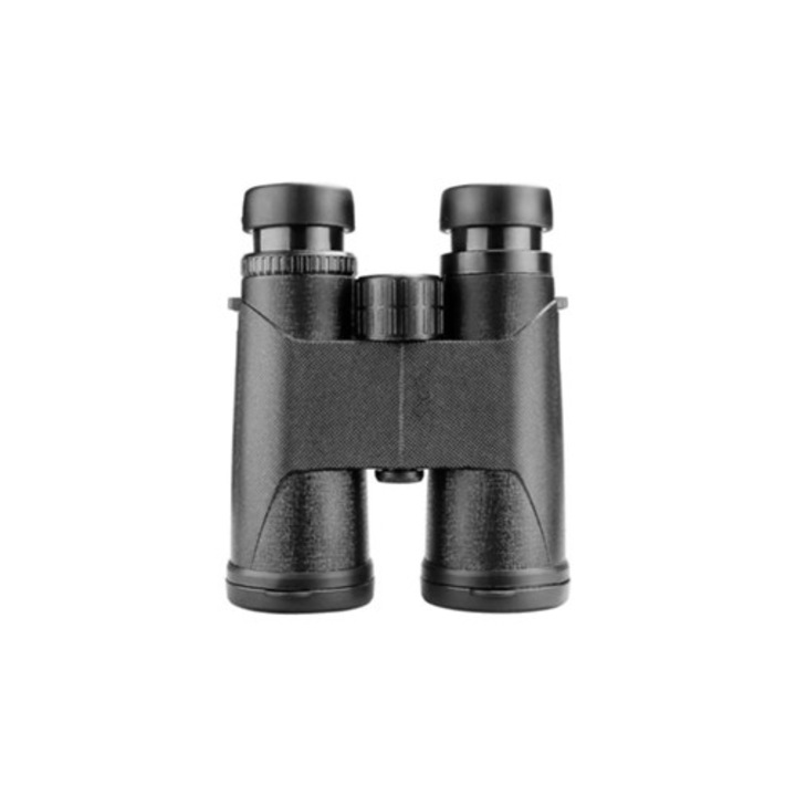 Binoclu 10x42, compact, negru, set cu curea si geanta