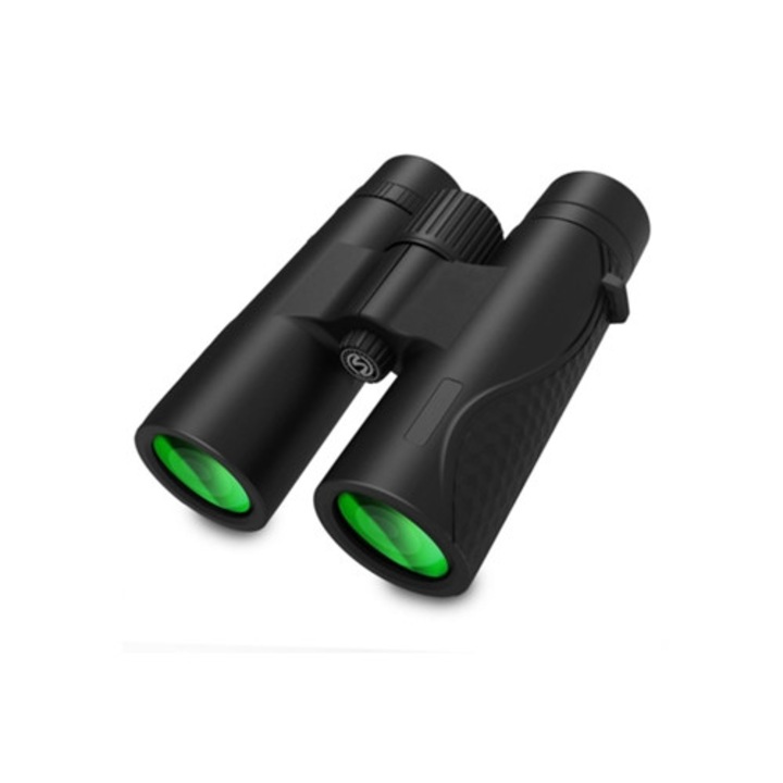 Binoclu 12x42, putere mare de marire, observatie nocturna, negru