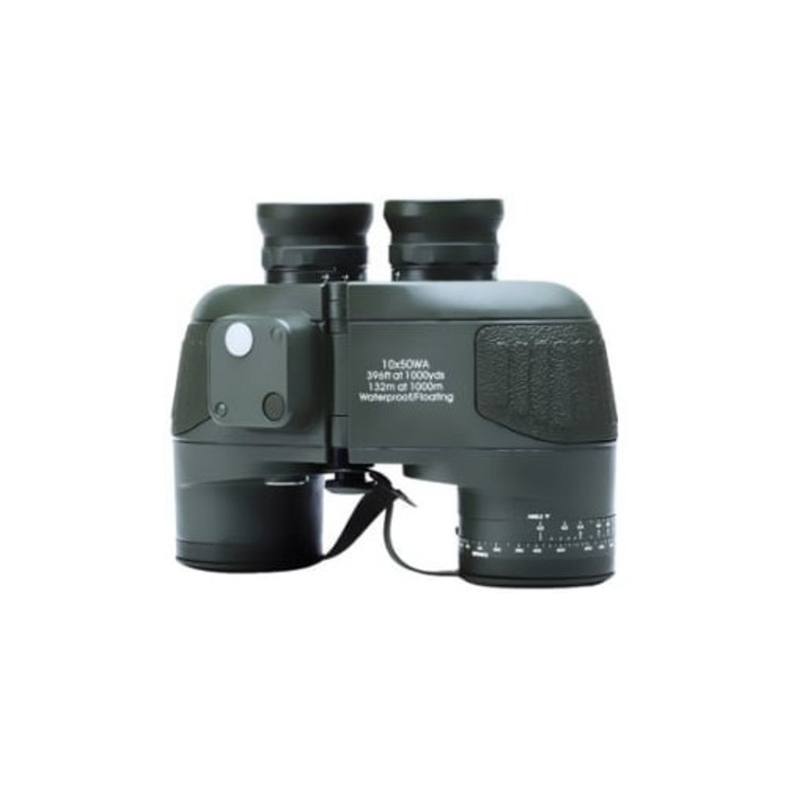 Binoclu 10x50 pentru adulti, verde, compact, pentru observarea pasarilor si vanatoare