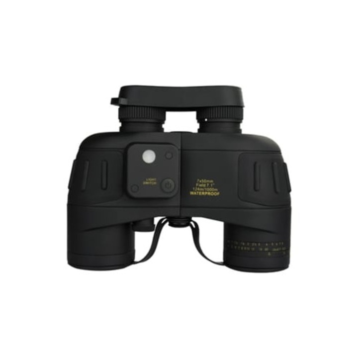 Binoclu 7x50 impermeabil pentru pescuit, observarea pasarilor, safari, negru