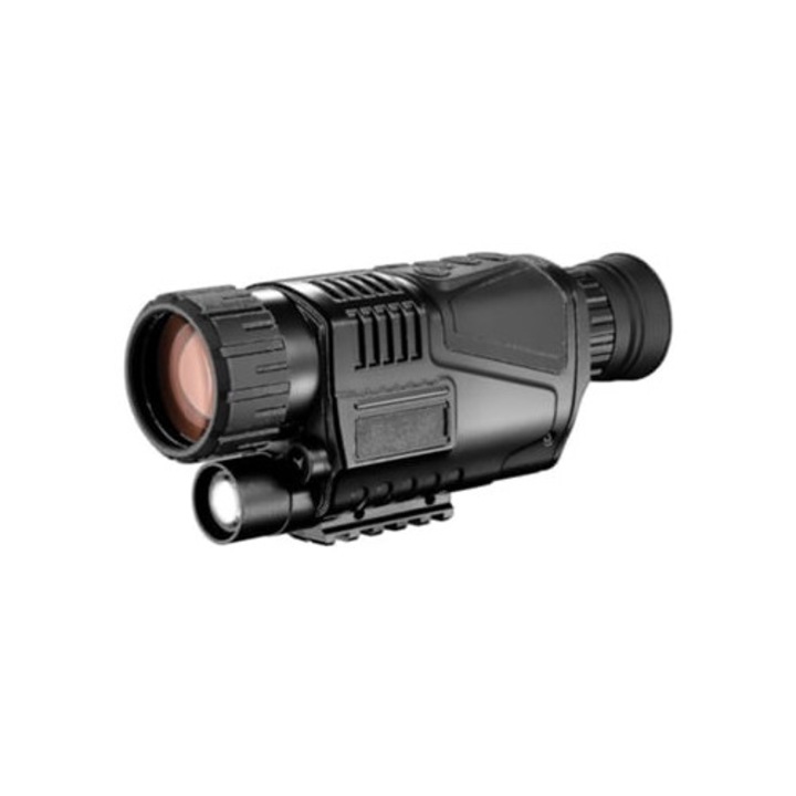 Monocular de noapte 5x40, 32GB, IR, LCD, reincarcabil, negru