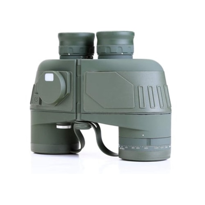 Binoclu marin 10x50, IP68, cu busola, verde armata