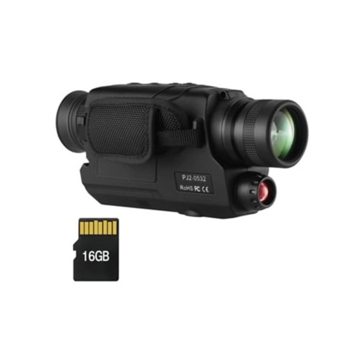 Monocular de noapte Bestvite 5x zoom optic 8x digital, negru