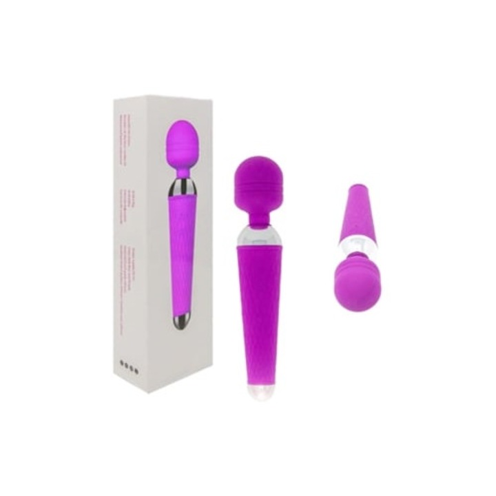 Vibrátor, vezeték nélküli masszázs, 10 vibrációs mód, lila