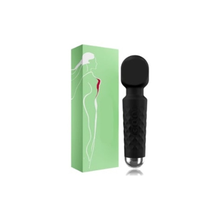 Вибратор Мини безжичен, 20 вибрации, 5 скорости, водоустойчив, черен