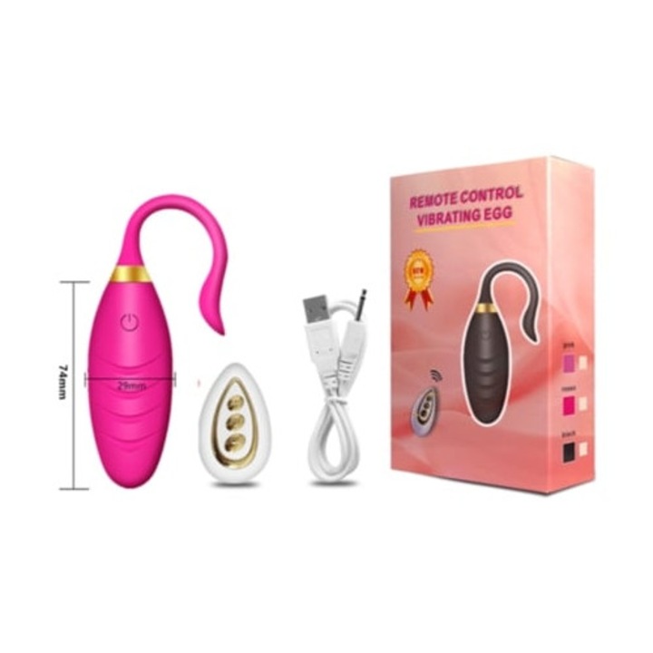 Távirányítós vibrátor, rózsaszín
