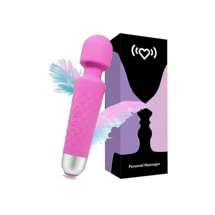 Bestvite masszázs vibrátor, USB-ről tölthető, rózsaszín