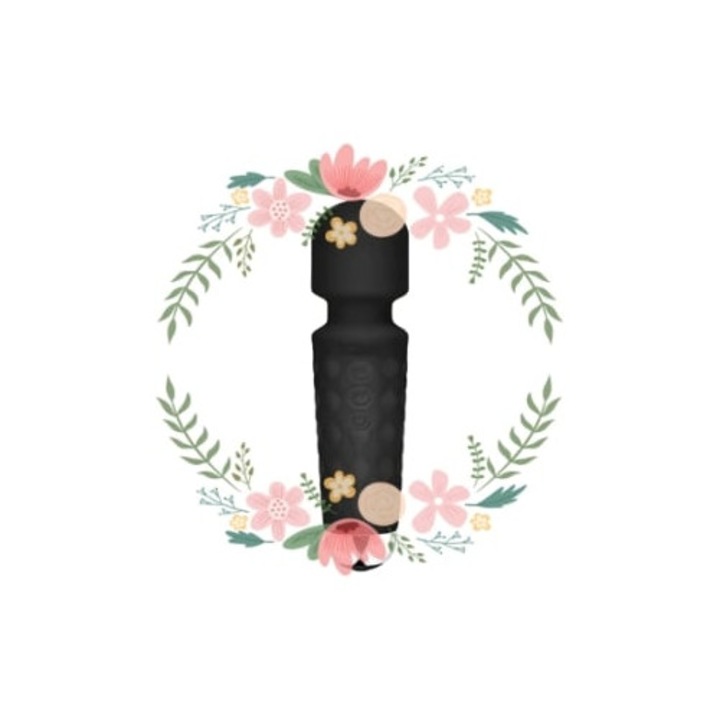 Личен мини вибратор, 20 режима, 8 скорости, водоустойчив, презареждаем, черен