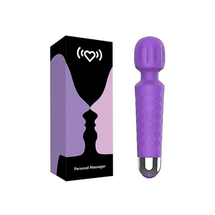 Vezeték nélküli hordozható vibrátor, vízálló, USB-n keresztül tölthető, lila