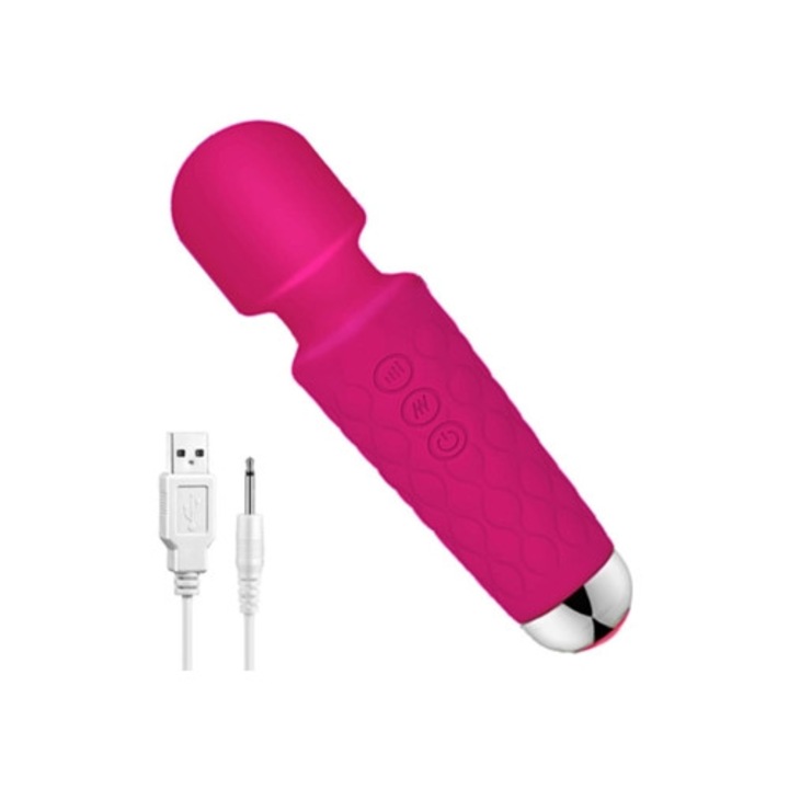 Vibrátor Mini, 20 rezgésmód, 8 sebesség, rózsaszín, USB töltés